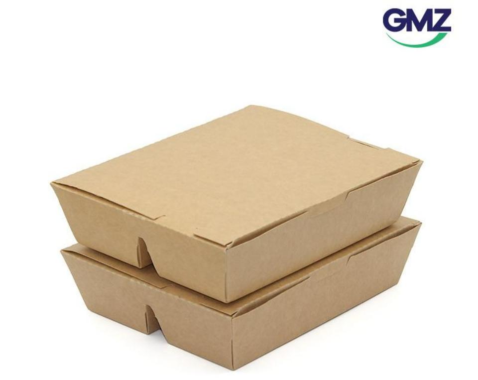 Boîte alimentaire en papier kraft avec couvercles